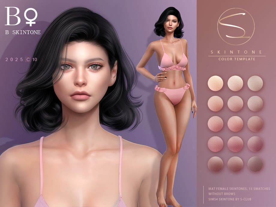 Женский скинтон Female skintone №1025